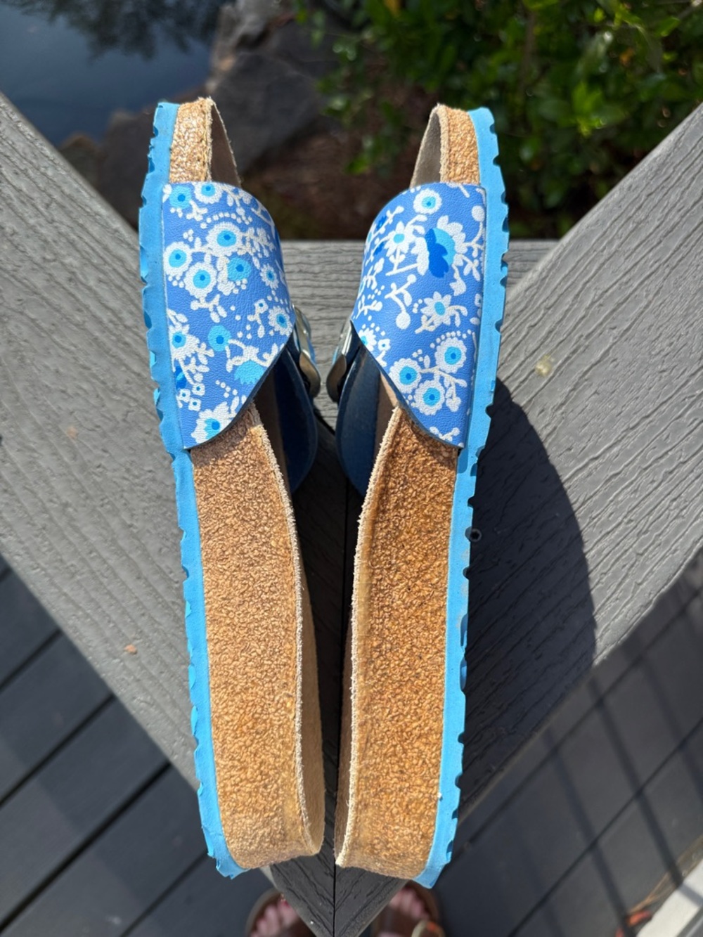 Papillio Blue Floral Single-Band Sandals - Picture 6 of 6